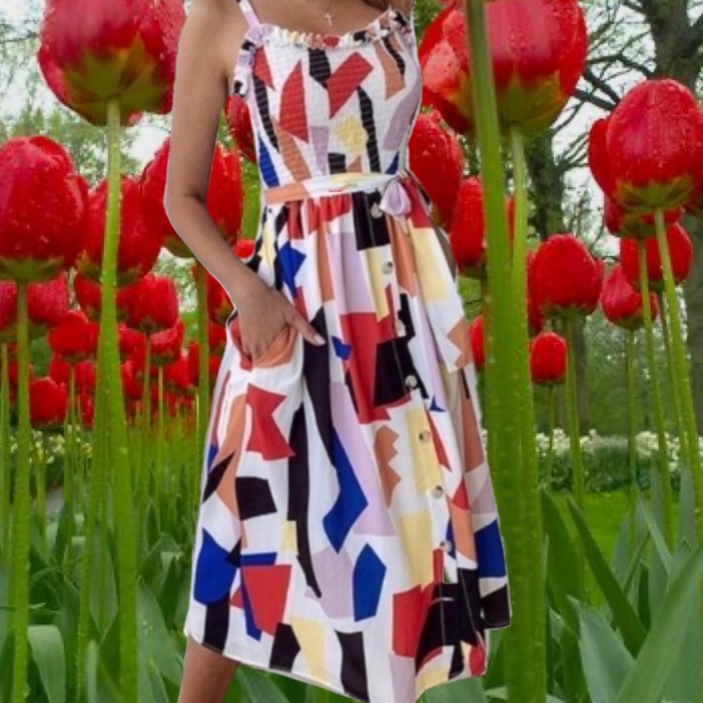 COLORS & BLOOM SLEEVELESS DRESS - Picture 2 of 8